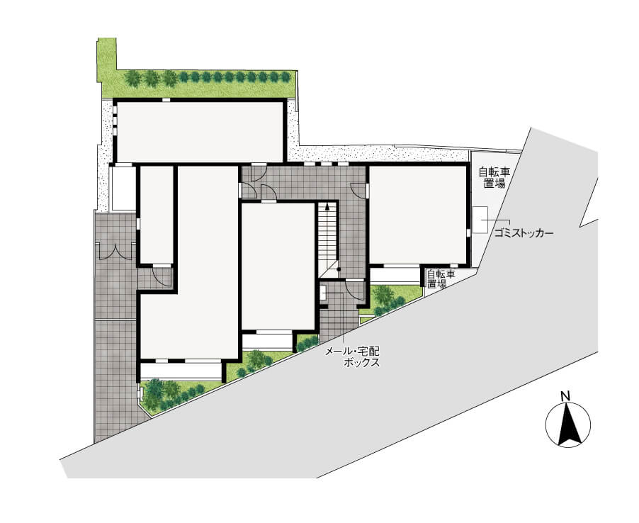 MOCXION KYODO 敷地配置図