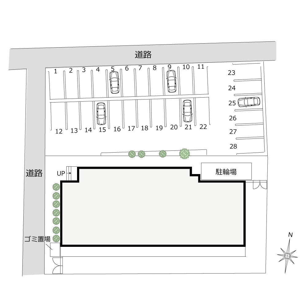 MOCXION川越南通町 敷地配置図（全18戸）