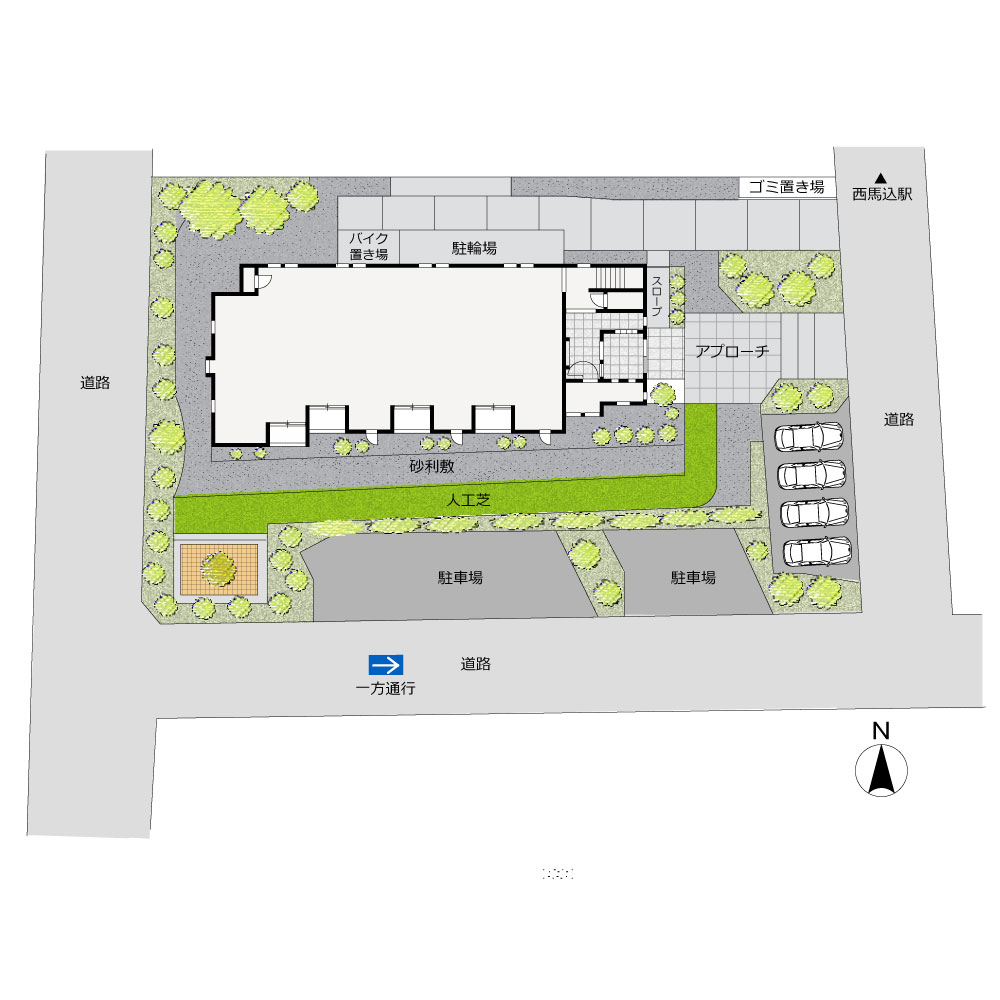 ウッドヴィラ西馬込 敷地配置図