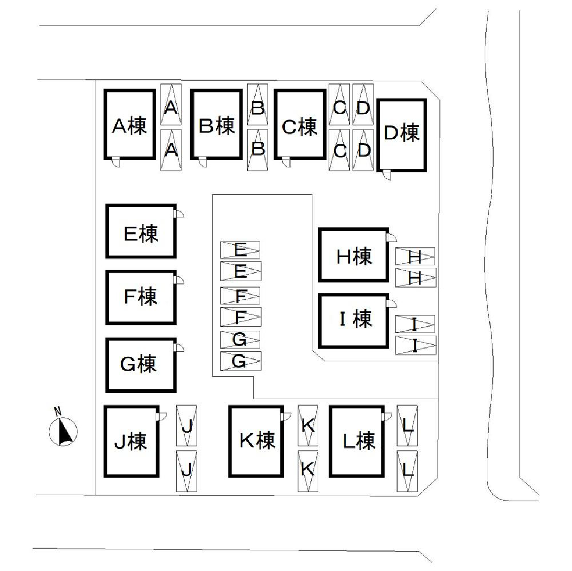 Espoir Hills 敷地配置図（全12邸の戸建賃貸レイアウト）